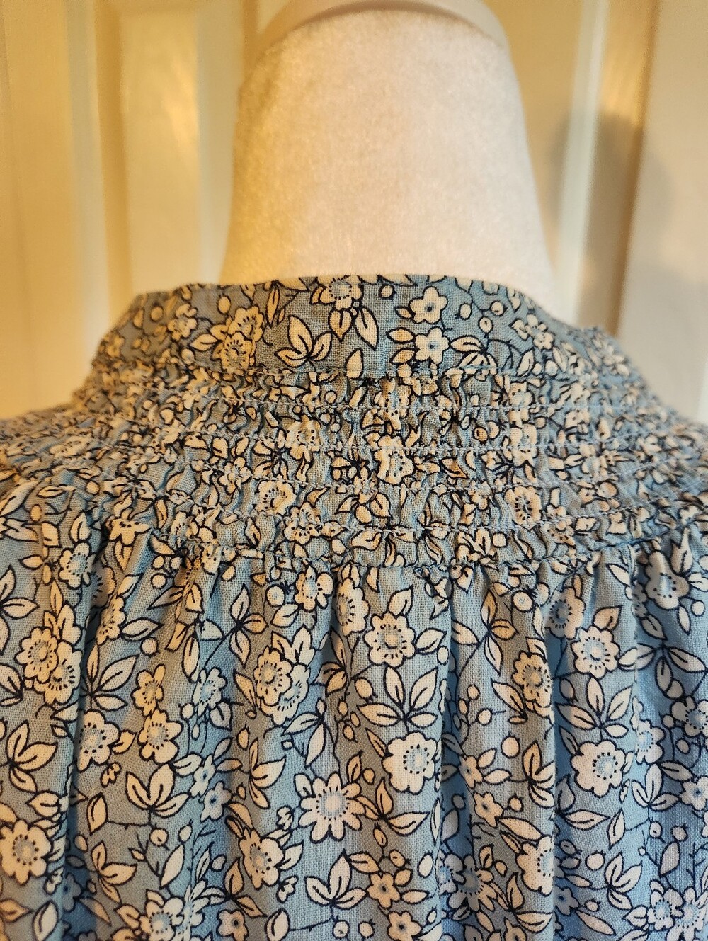 J Crew Smocked-neck Floral Top - Picture 6 of 7